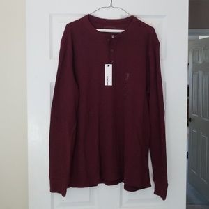 Sonoma long sleeves henley mens large